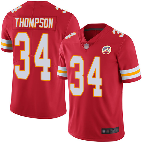 Men Kansas City Chiefs 34 Thompson Darwin Red Team Color Vapor Untouchable Limited Player Football Nike NFL Jersey